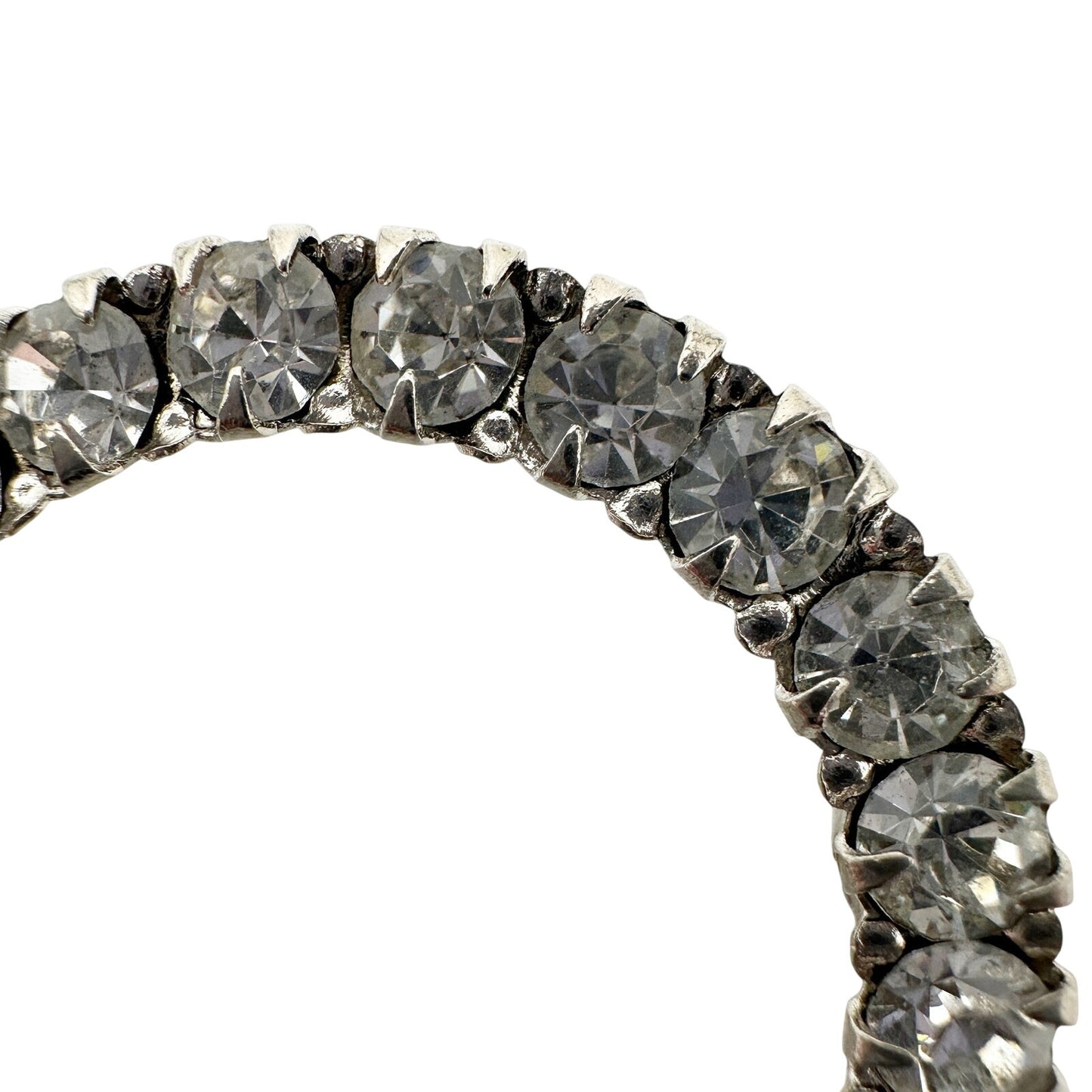 vintage circle of rhinestones BROOCH round jewelry pin