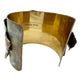 Verdigris Patina solid brass floral wide 2" Cuff Bracelet genuine stones jewelry