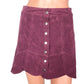 American Eagle faux suede red wine colored short SKIRT mini size 4 womens