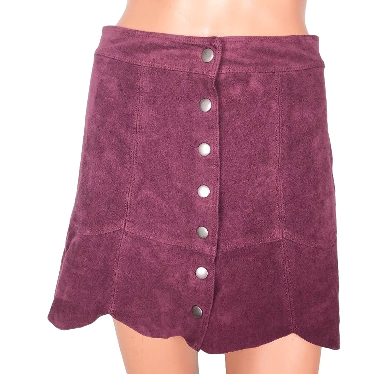 American Eagle faux suede red wine colored short SKIRT mini size 4 womens