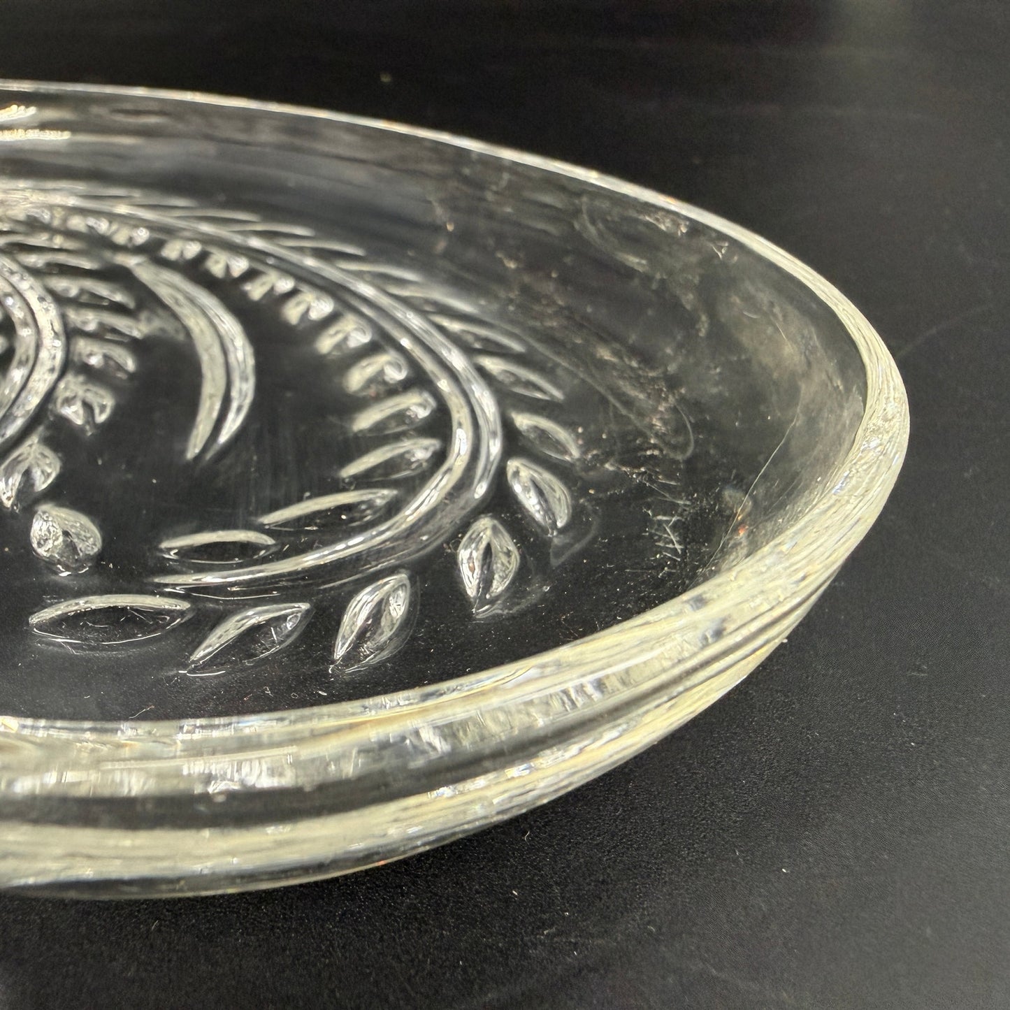 set of 4 vintage Federal Glass Homestead Snack Plates glassware serving dish