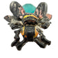 vintage black plastic Flying Insect turquoise stone BROOCH jewelry pin enamel