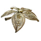 vintage silver wirework metal flower BROOCH costume jewelry pin wire wrap pearl
