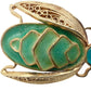 vintage blue green enamel gold filigree Bug BROOCH insect costume jewelry pin