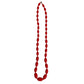 vintage 31" red strand of beads NECKLACE beaded costume jewelry