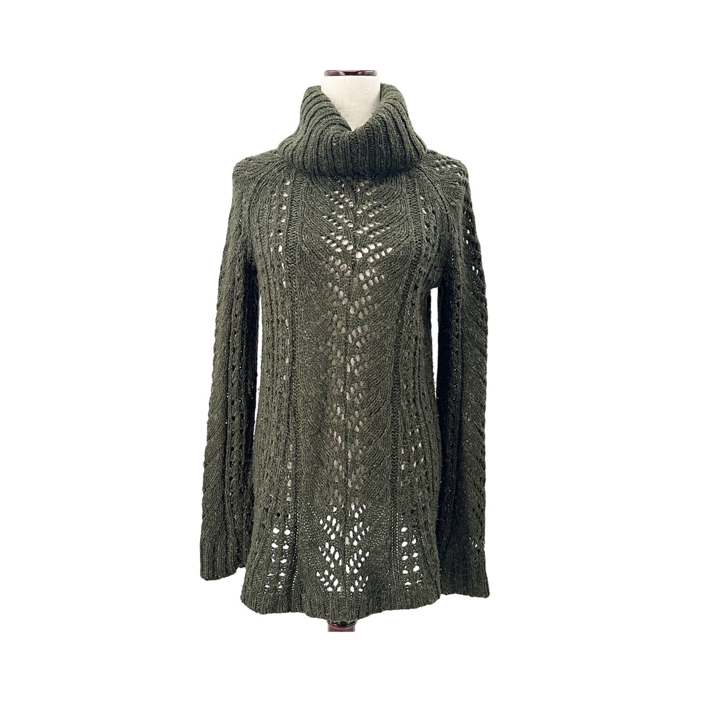 Sleeping on Snow Anthropologie dark green Eldora Turtleneck Sweater size MEDIUM