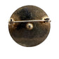 vintage blue & gold BROOCH round jewelry rhinestone pin