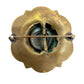 vintage antique gold & faux pearls round BROOCH jewelry pin