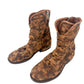 A.S.98 brown camouflage Traver leather Boots women's EU 37 shoes mid-calf