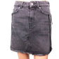 Free People black denim mini SKIRT embellished rhinestones size 2 small NEW $88