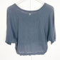 womens ROXY dark gray Sweater Crop Top size SMALL lightweight