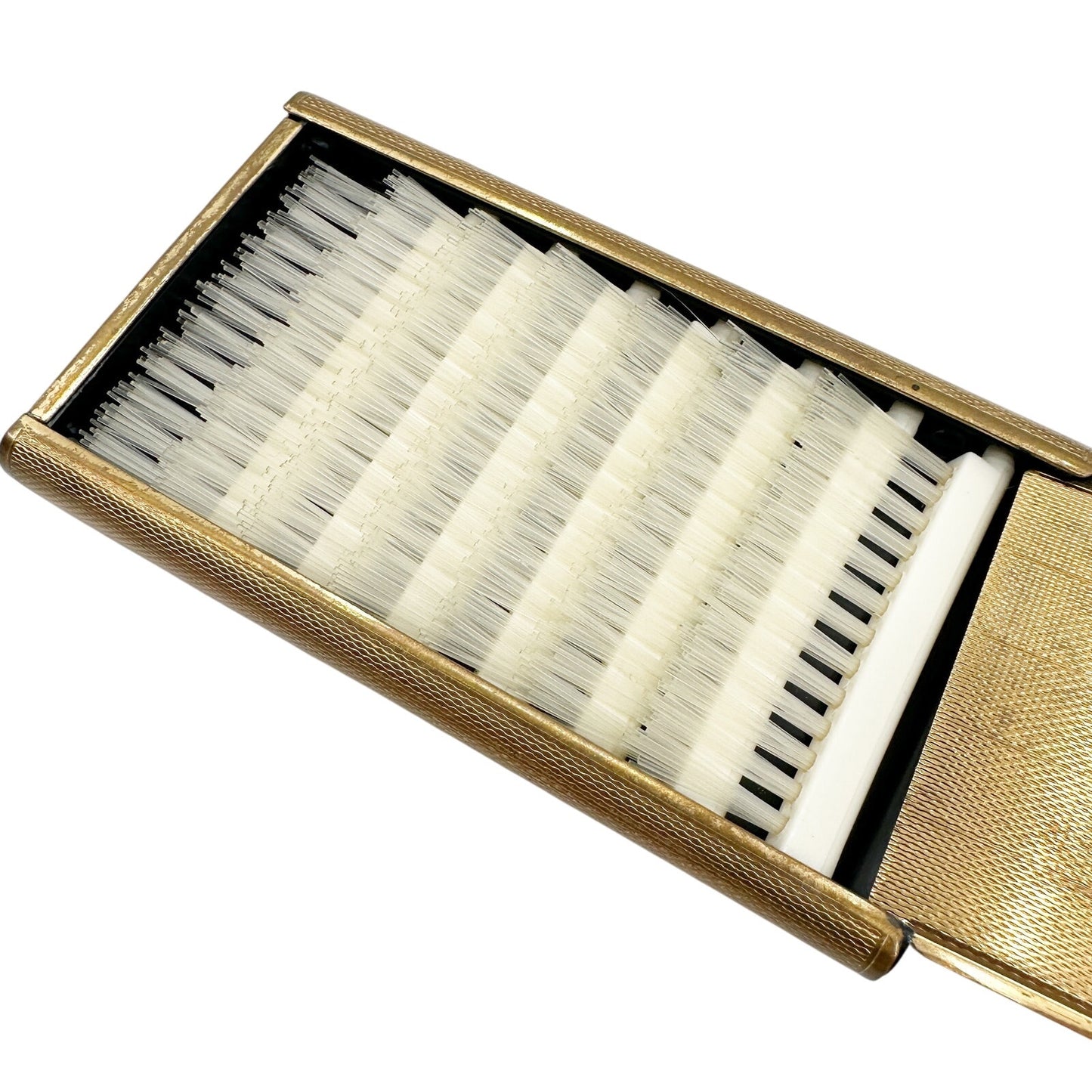 vintage London Traveller by Swank Collapsible Hair & Clothes Brush brass England