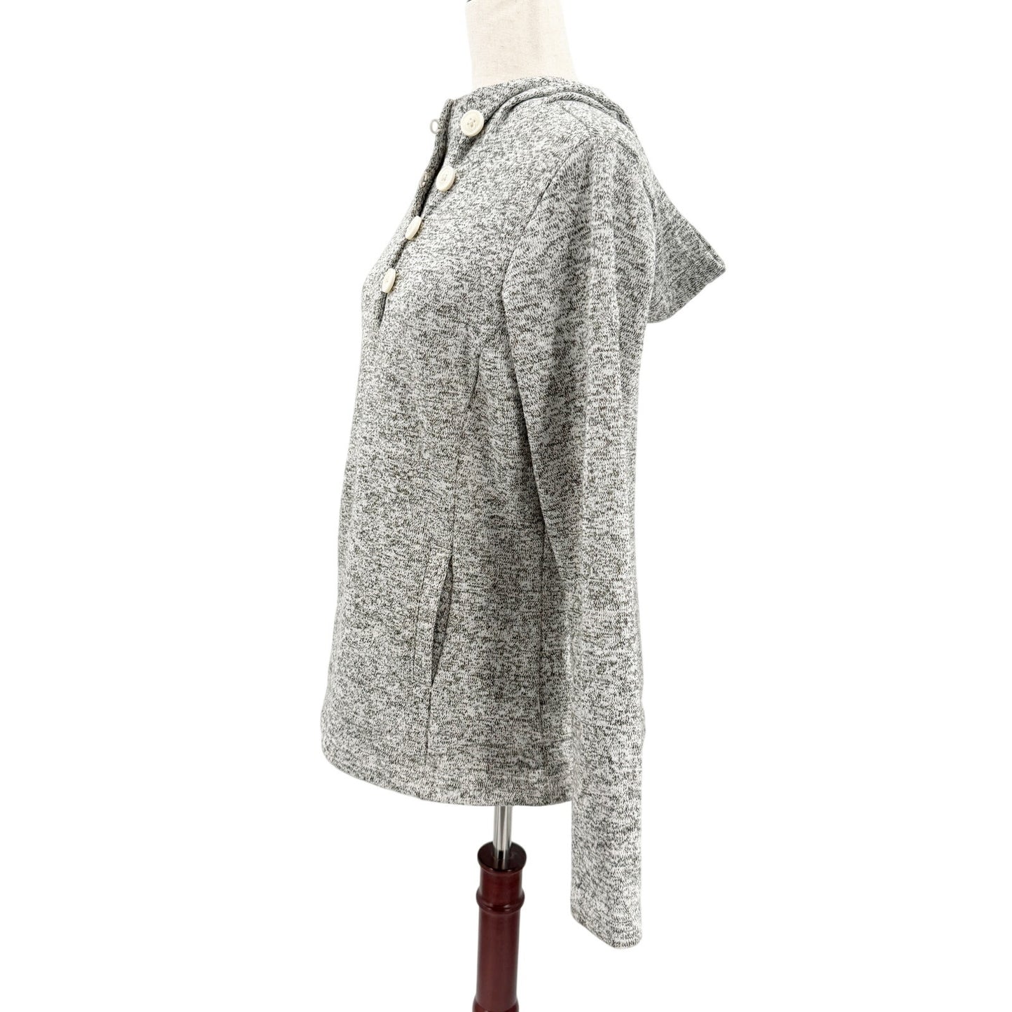 Columbia Darling Days heather gray Hooded Pullover womens LARGE fleece top hoody