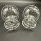 vintage pair Homestead Tumbler Glasses Federal Glass 4oz clear cups MCM cocktail
