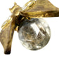vintage antique gold tone Trembler Brooch flying insect jewelry pin rhinestones