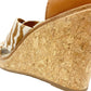 Dolce Vita Urbane tan & natural cork wedge heels SHOES size 7 fabric & leather