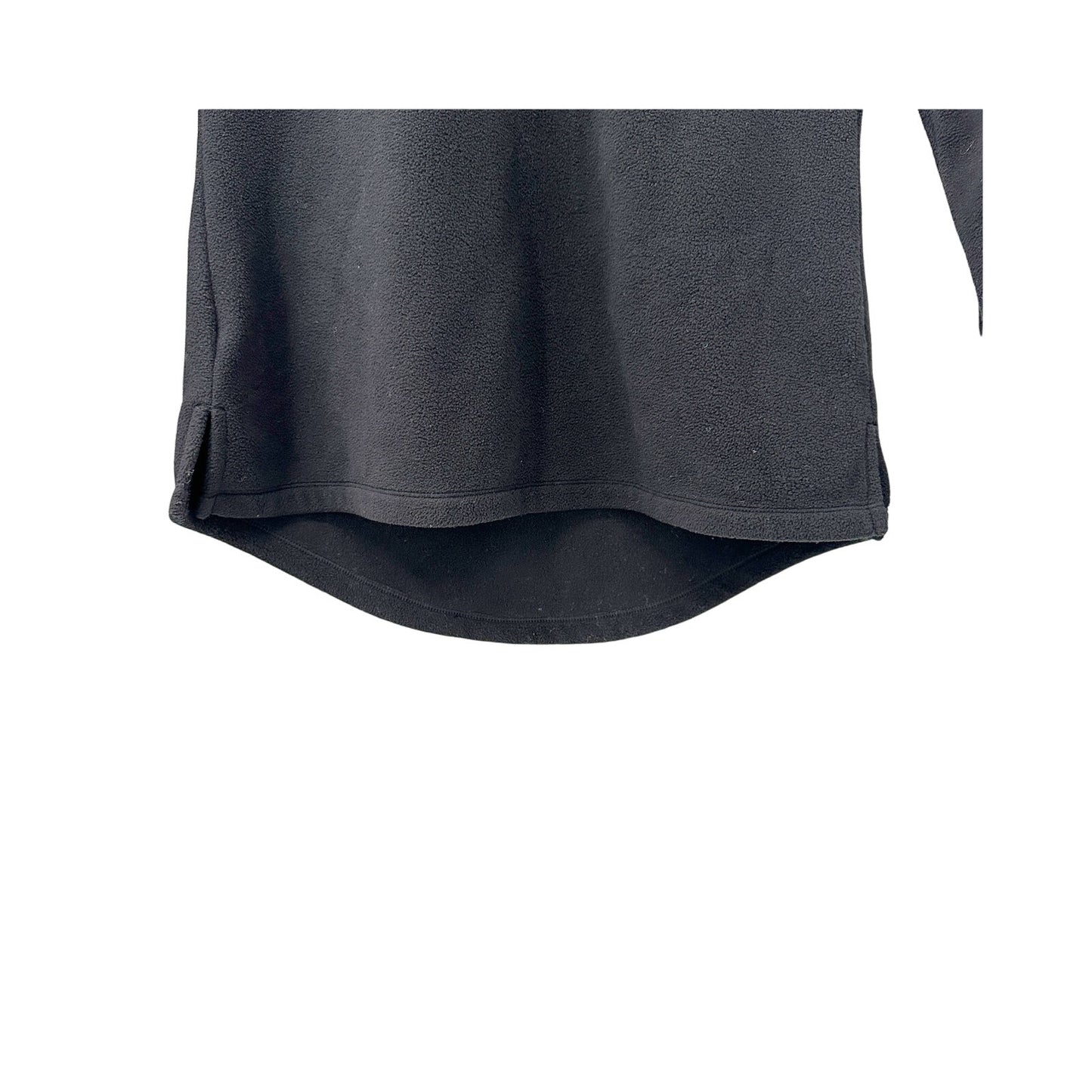 Athleta black fleece & quilted nylon 1/4 zip Pullover Top womens XS outerwear