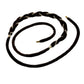 vintage braided brown velvet rope & gold chain Self Tie Belt 68" long accessory