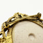 vintage black floral roses BROOCH gold white pendant jewelry pin