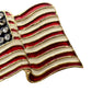 vintage American Flag rhinestones & enamel BROOCH patriotic jewelry pin red blue