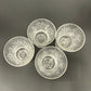set of 4 crystal Shot Glasses | vintage barware