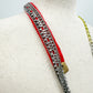 Juicy Couture long multi layer Chain Necklace rhinestones neon beads gold silver