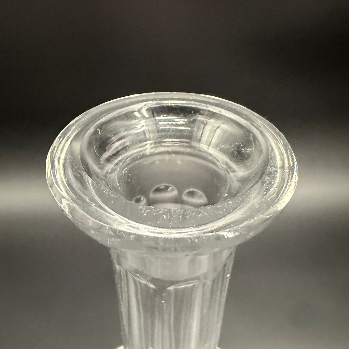 15" crystal cut glass Decanter & Stopper | vintage barware