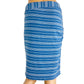 Athleta blue & gray stripes straight pencil SKIRT size S small ruched side