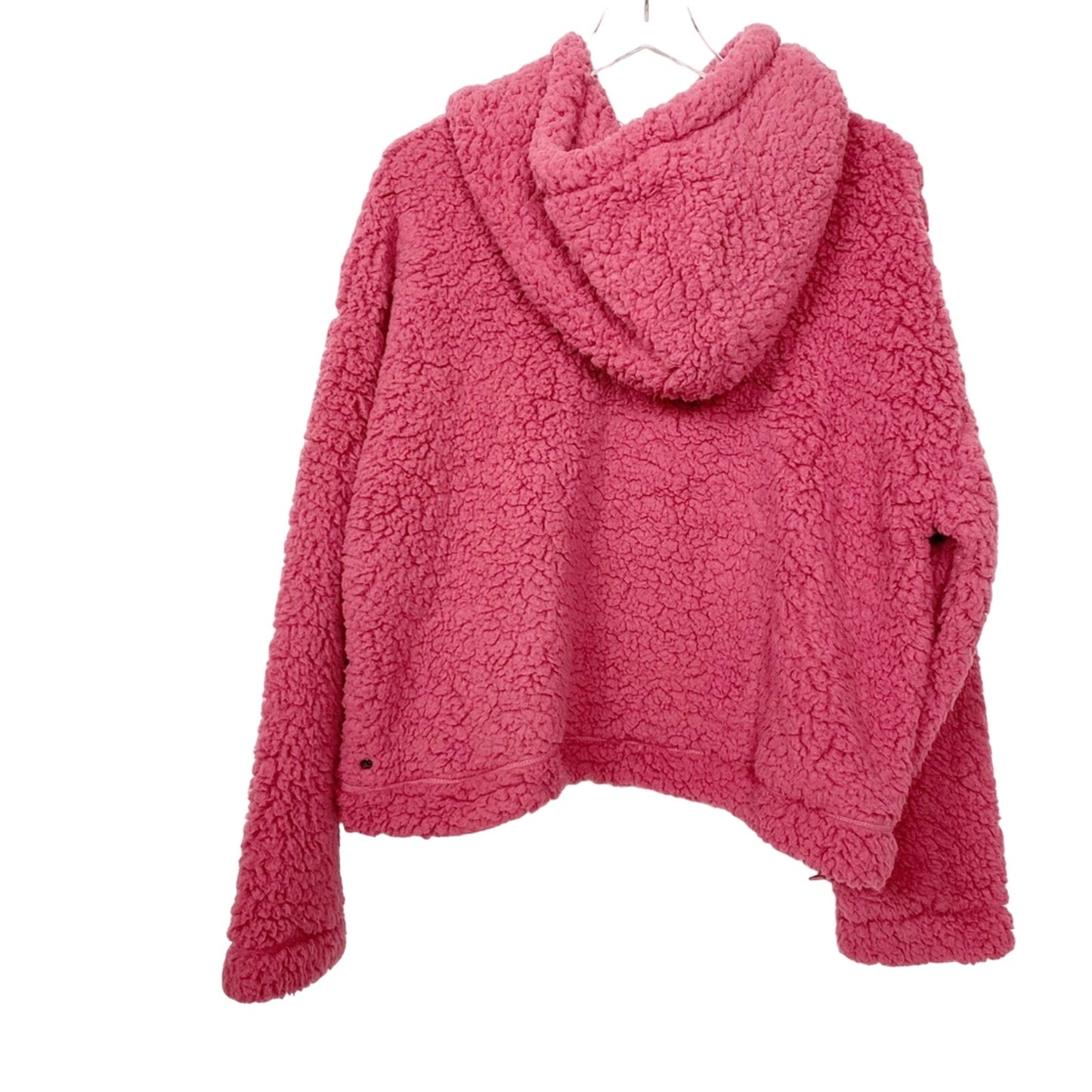 ZELLA pink mauve Cassie Sherpa Hoodie pullover top size LARGE new $69 outerwear