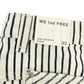 We The Free People Now or Never Railroad Denim Shorts size 32 black & white NEW