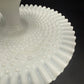 vintage Fenton white Hobnail Milk Glass round Cake Plate pedestal Stand 12.5"