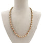 vintage strand gold & orange beads Beaded Necklace costume jewelry