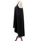 Athleta long maxi black flowy Tank Dress women's XSP petite high low hem pockets