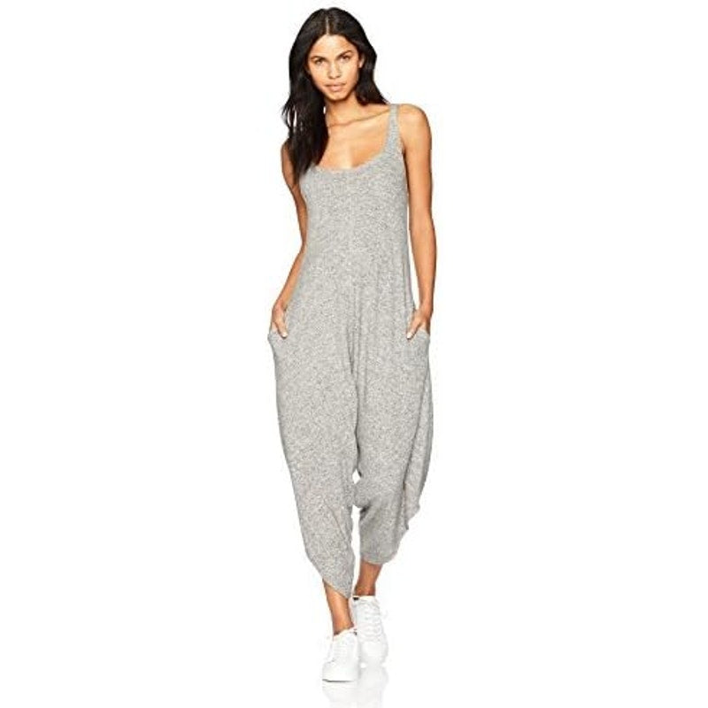 The Luna Coalition gray one-piece Jumpsuit women's XS onesie sleeveless knit