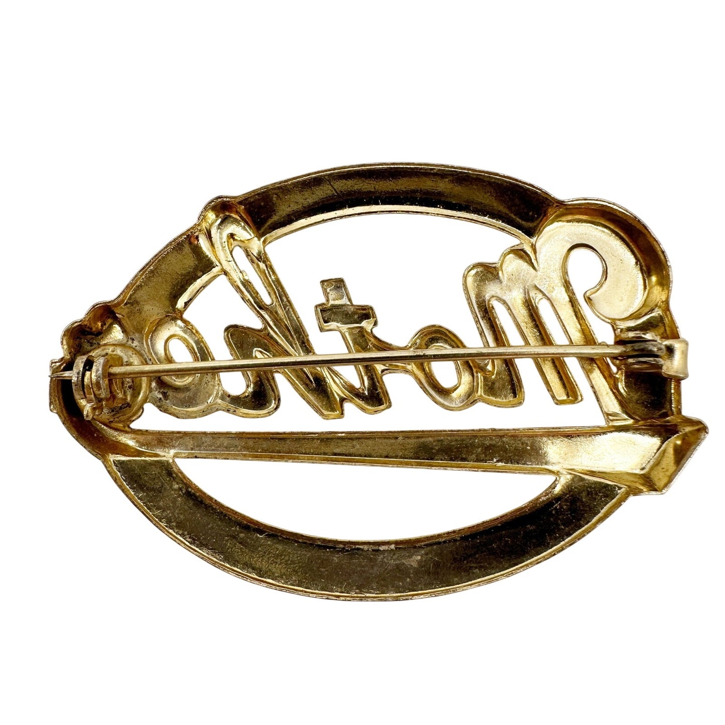 vintage MOTHER gold tone metal Mother's Day BROOCH jewelry pin