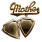 vintage gold tone metal MOTHER picture photo locket BROOCH mom jewelry pin