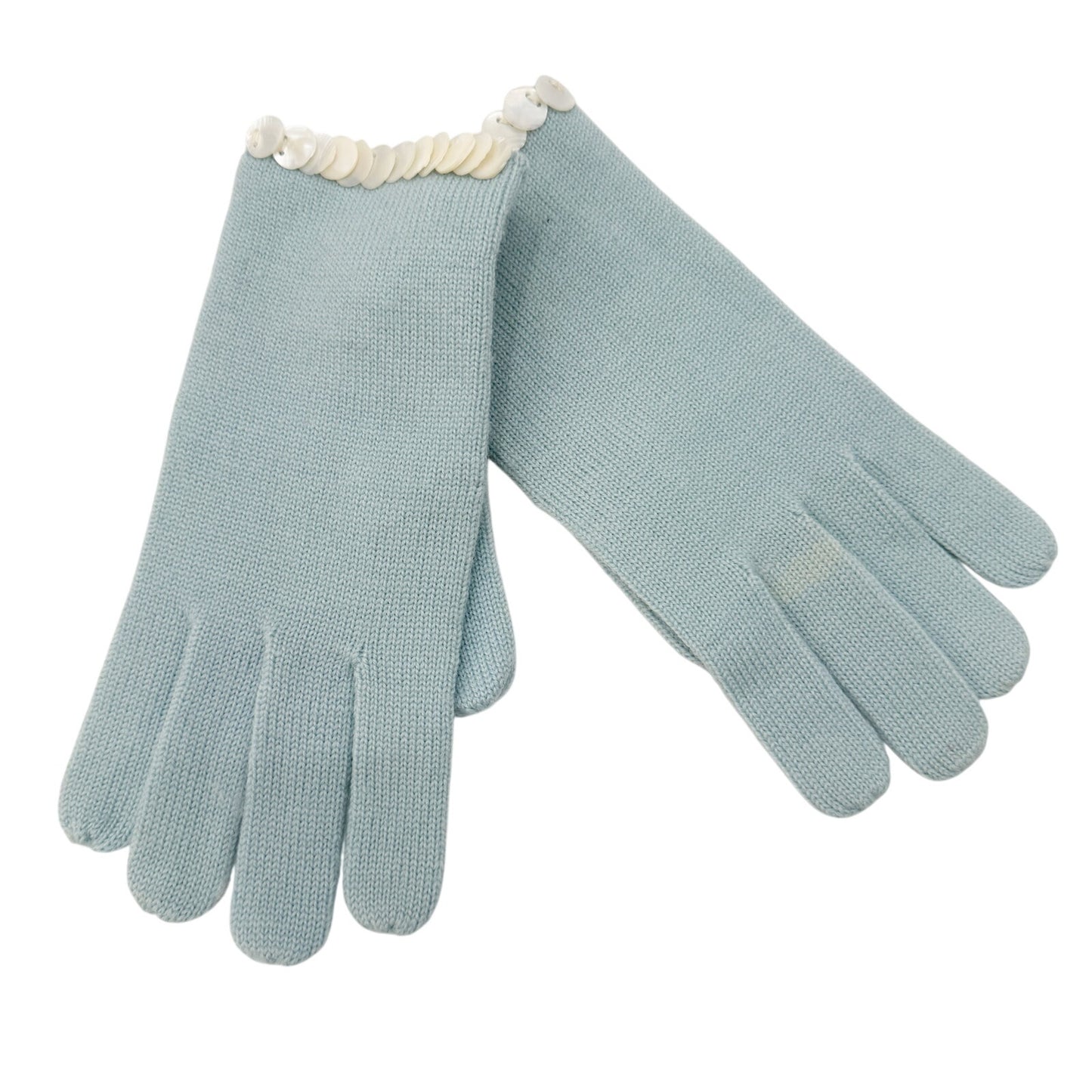 vintage Wear-Right baby blue 100% wool Fashion Gloves women's MEDIUM runs small