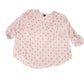 pink gray white stripes & polka dots Top work blouse women's 26 Torrid size 4