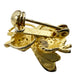 vintage rhinestones red & gold Bee Bug BROOCH small insect costume jewelry pin
