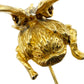vintage Bee Bug rhinestones & gold Trembler jewelry Stick Pin hat collar lapel