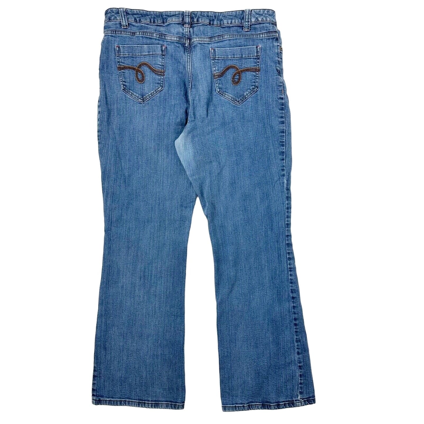 Smith's Dungarees Jeans medium wash denim pants size 16 women's flare bootcut