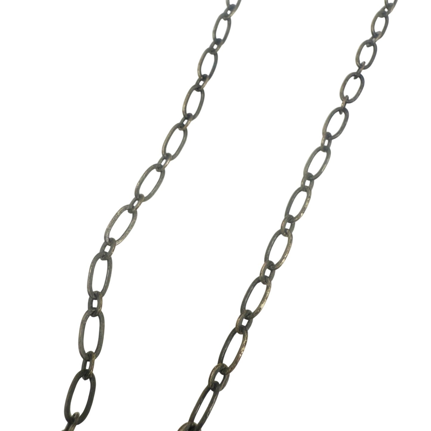 farrah b chain link Necklace large rhinestone vintage GYPSY knife pendant