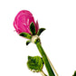 vintage enamel hot pink metal flower BROOCH floral jewelry pin