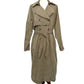 Lucky Brand olive green The Relaxed Trench Coat Jacket womens size LARGE new