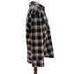 Treasure Bond black brushed Flannel Shirt Jacket womens MEDIUM shacket plaid top