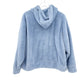 Hurley baby blue Wubby hooded Pullover Hoodie women's LARGE soft teddy fleece