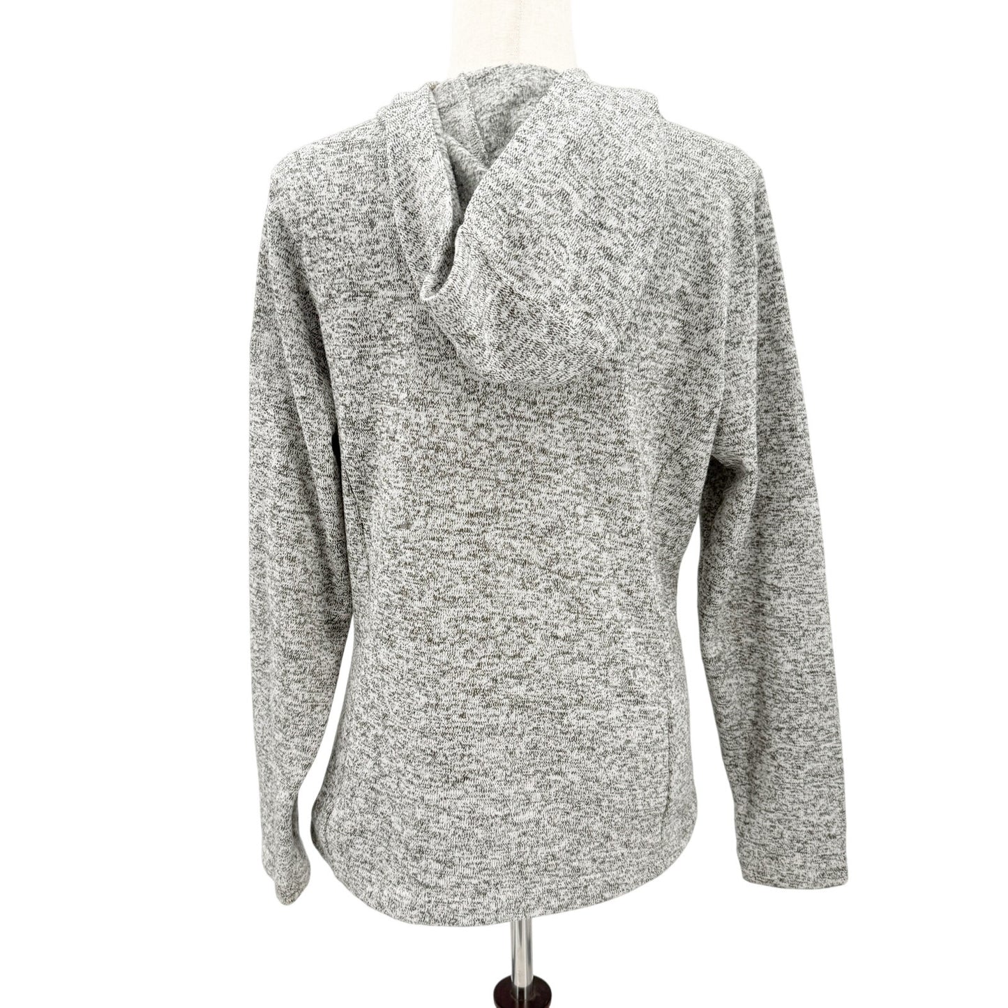 Columbia Darling Days heather gray Hooded Pullover womens LARGE fleece top hoody