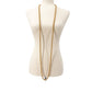 vintage long strand gold beads Beaded Necklace costume jewelry