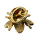 vintage rhinestones & gold tone metal Bee Lapel Pin insect jewelry Ballou Reg'd