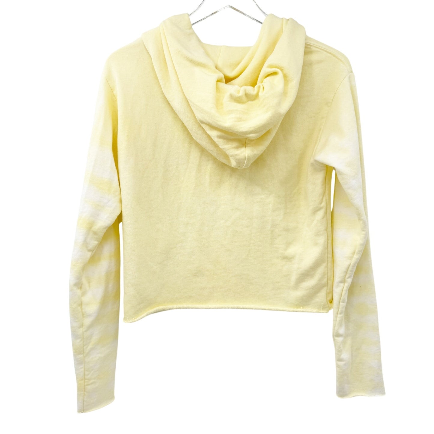 Wildfox lemon meringue yellow white Broken Dreams Crop Hoodie women's SMALL top